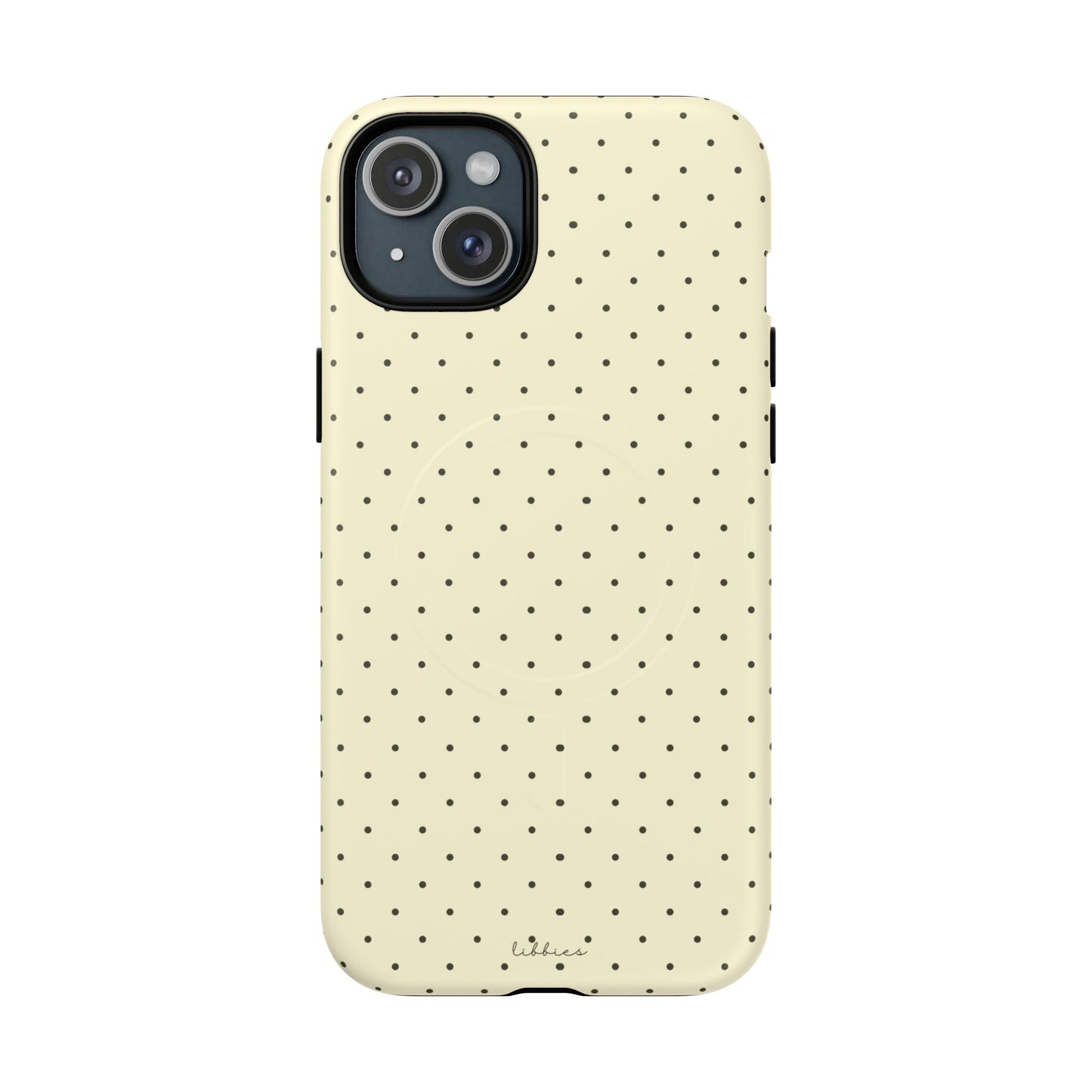 YELLOW/BROWN POLKA DOT