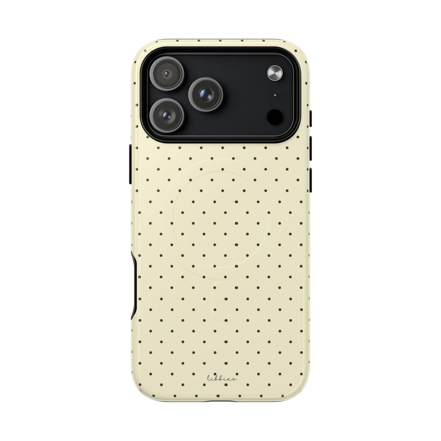 YELLOW/BROWN POLKA DOT