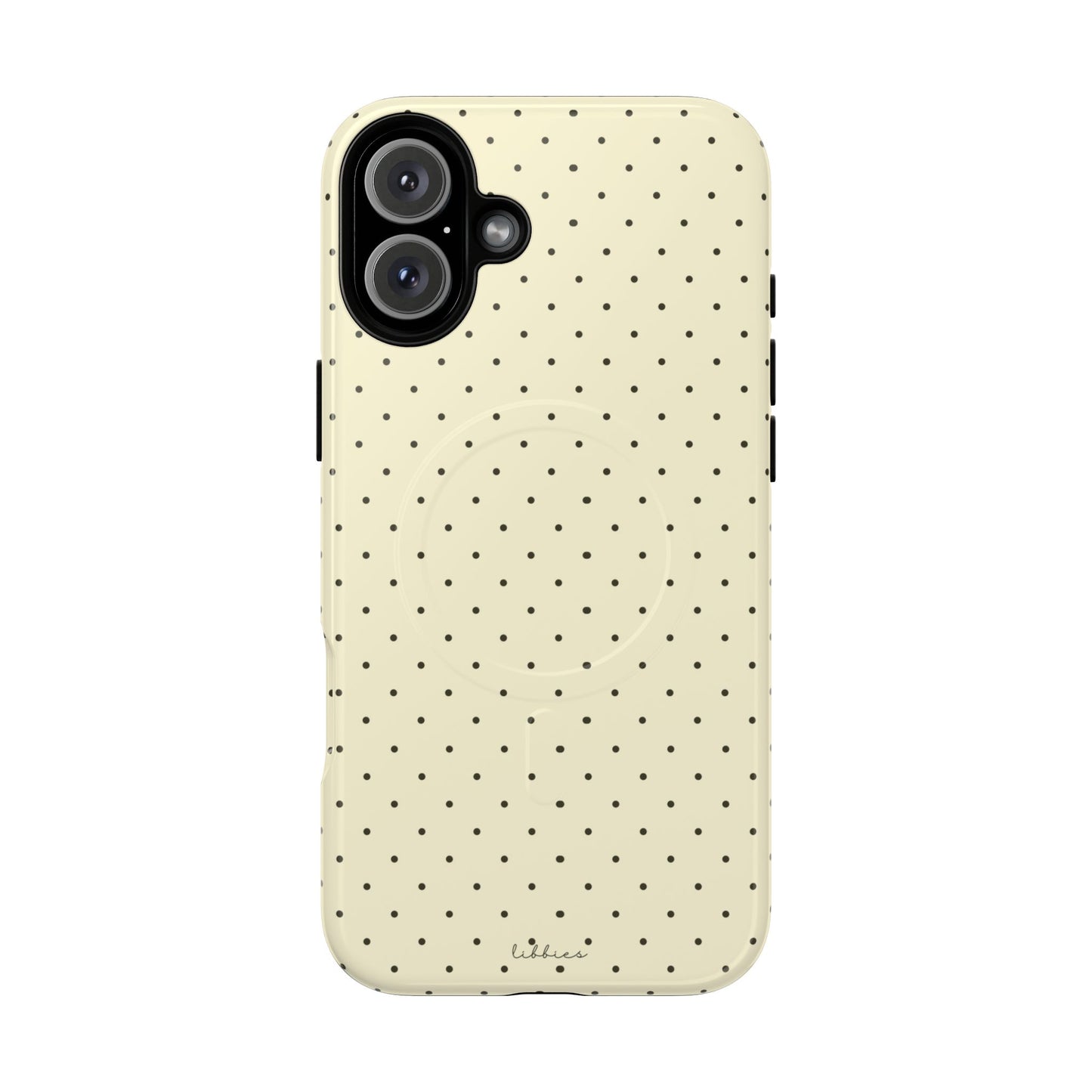 YELLOW/BROWN POLKA DOT
